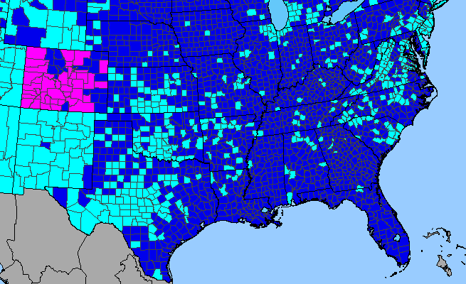 The range of Erodium cicutarium